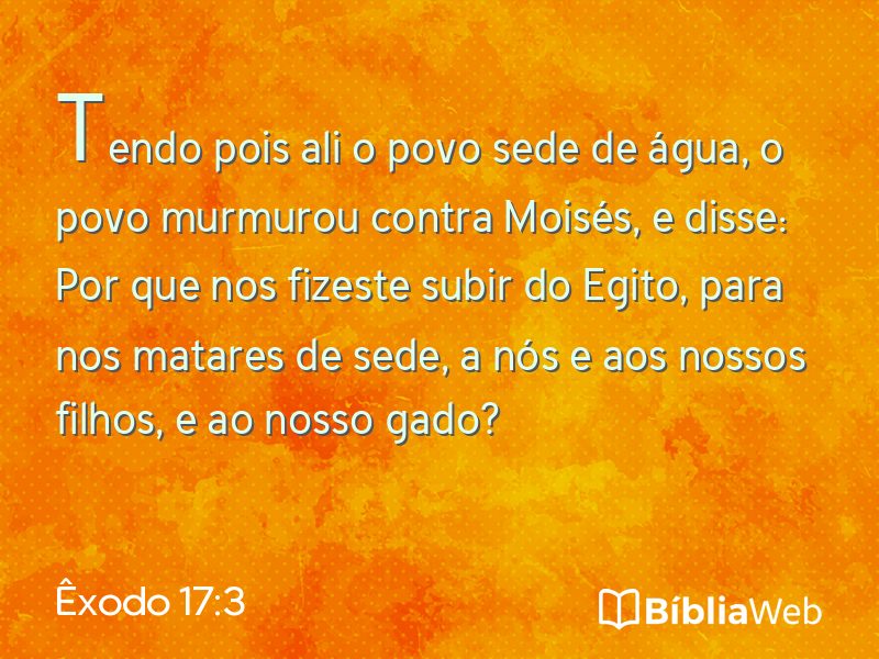 Êxodo 17:3 em imagem para compartilhar