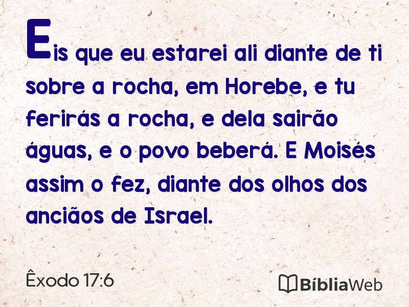Êxodo 17:6 em imagem para compartilhar