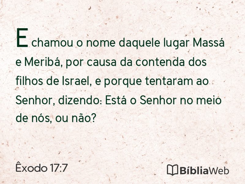 Êxodo 17:7 em imagem para compartilhar