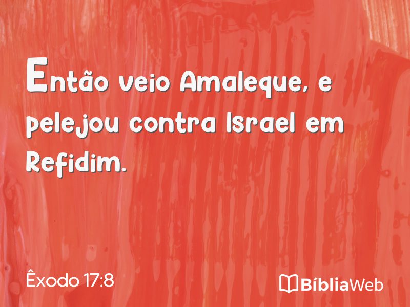 Êxodo 17:8 em imagem para compartilhar