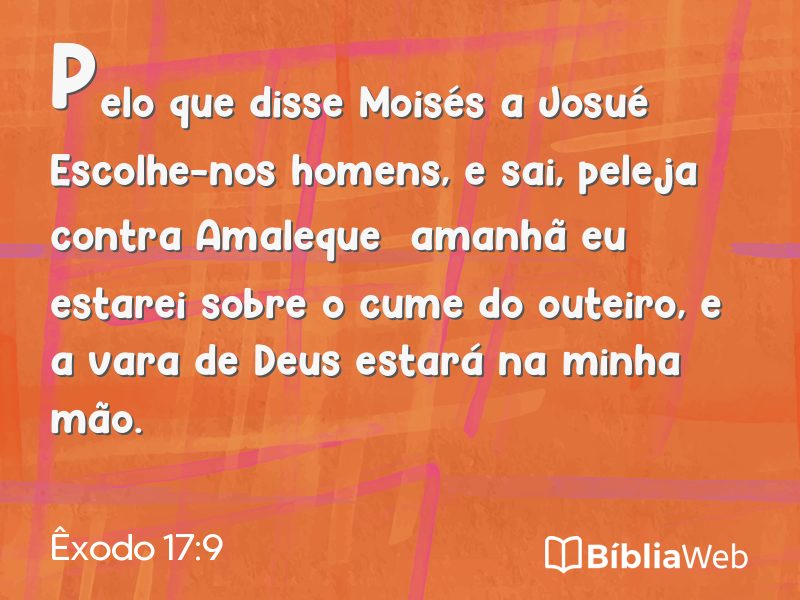 Êxodo 17:9 em imagem para compartilhar