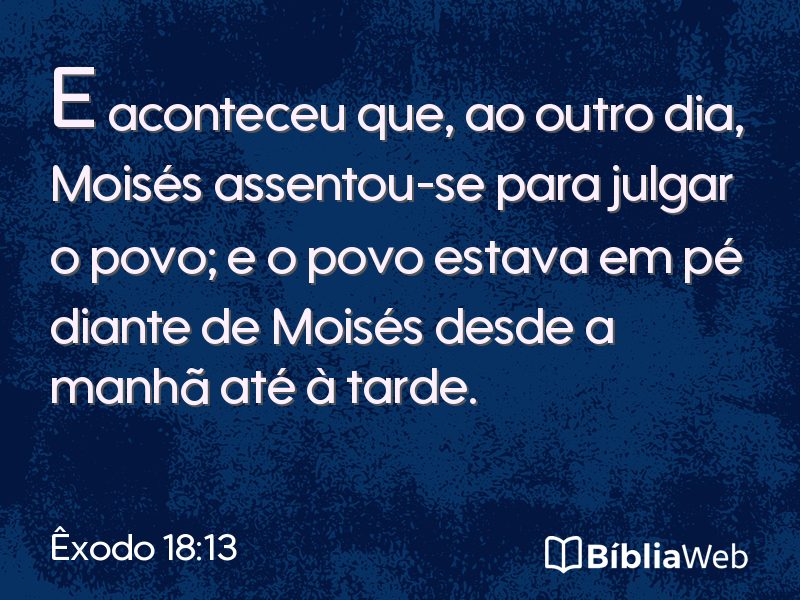 Êxodo 18:13 em imagem para compartilhar