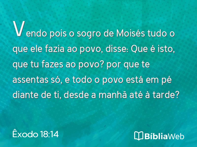 Êxodo 18:14 em imagem para compartilhar