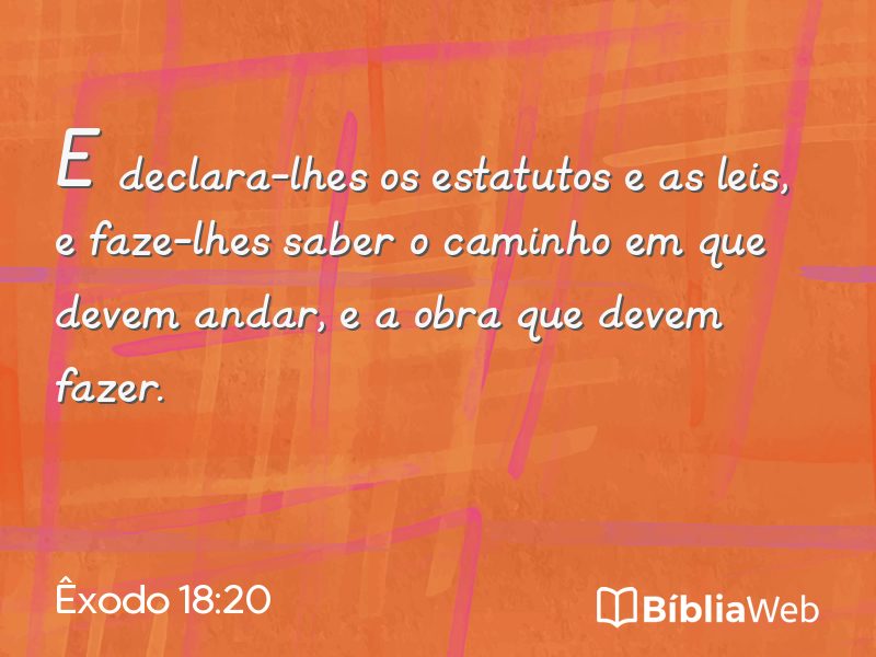 Êxodo 18:20 em imagem para compartilhar