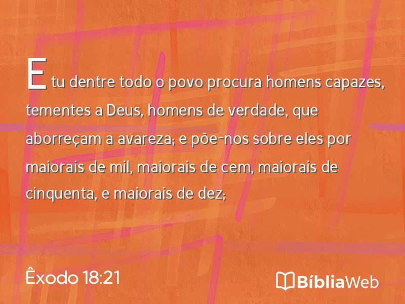 Êxodo 18:21 em imagem para compartilhar