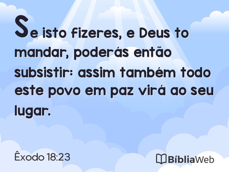 Êxodo 18:23 em imagem para compartilhar