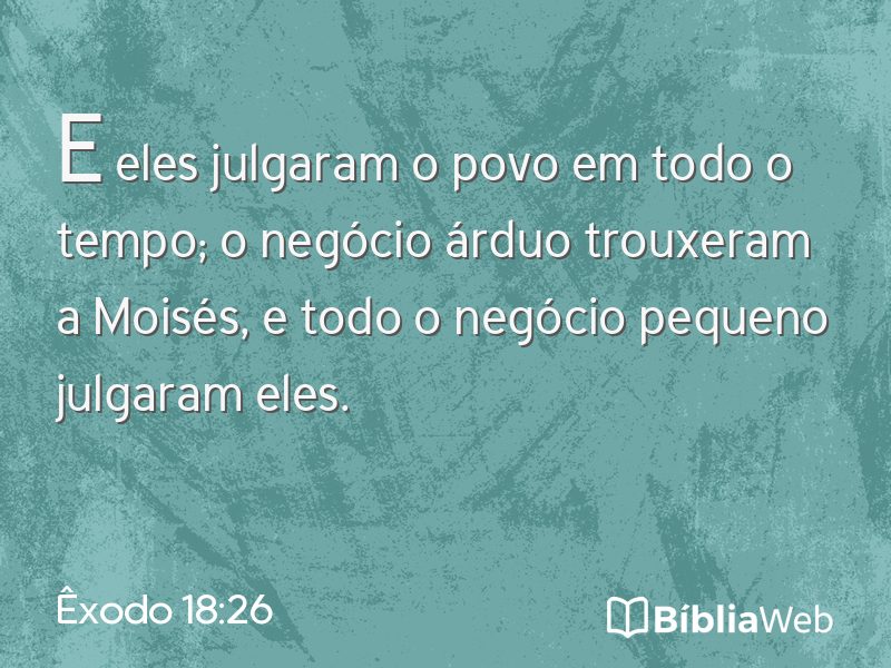 Êxodo 18:26 em imagem para compartilhar