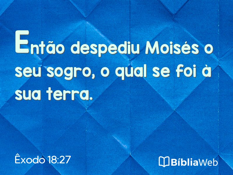 Êxodo 18:27 em imagem para compartilhar