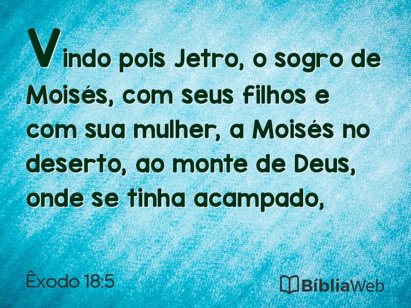Êxodo 18:5 em imagem para compartilhar