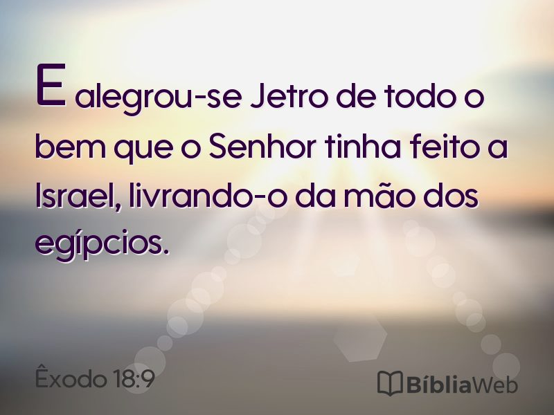 Êxodo 18:9 em imagem para compartilhar