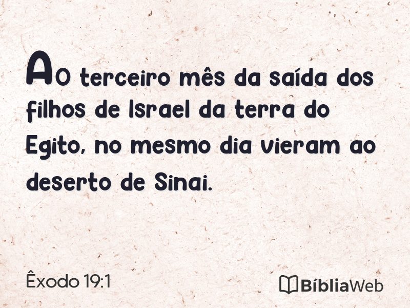 Êxodo 19:1 em imagem para compartilhar