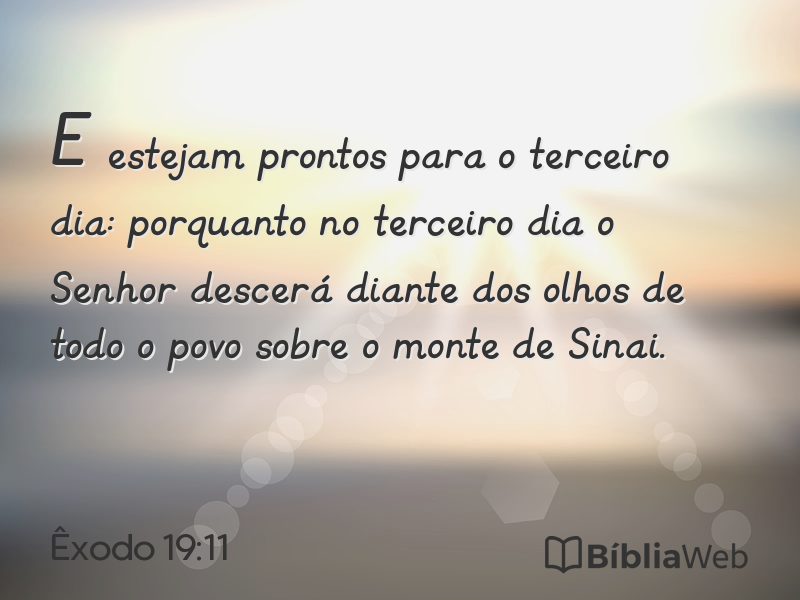 Êxodo 19:11 em imagem para compartilhar