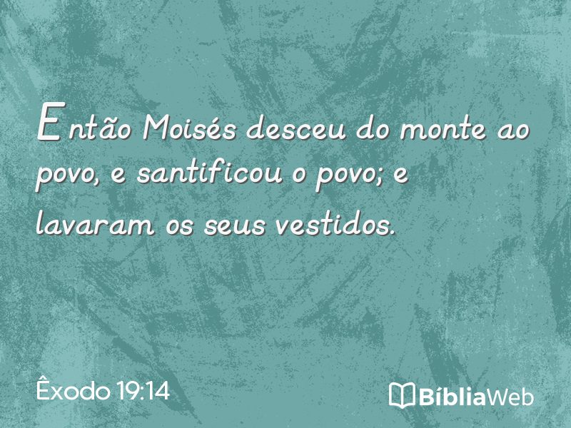 Êxodo 19:14 em imagem para compartilhar