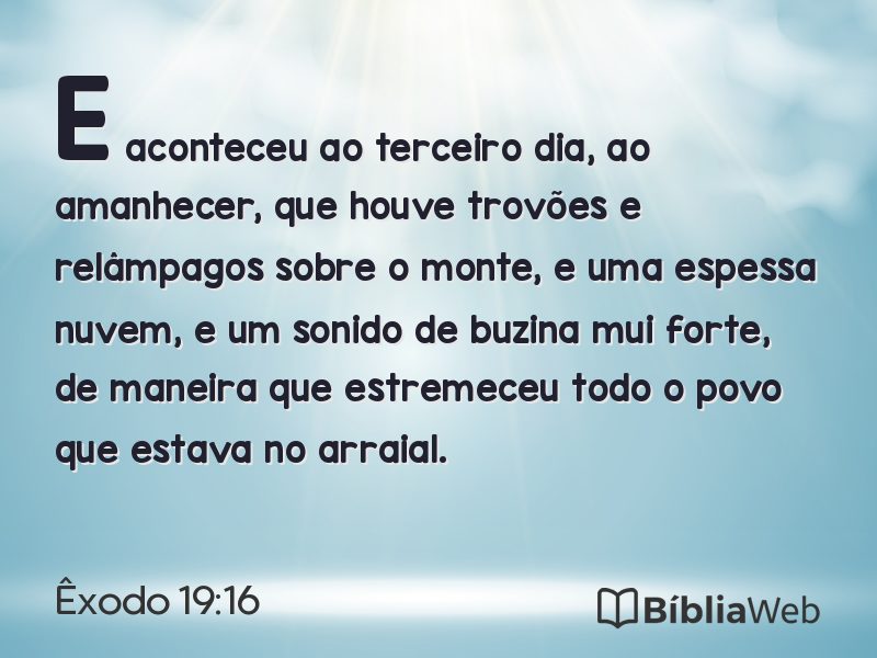Êxodo 19:16 em imagem para compartilhar