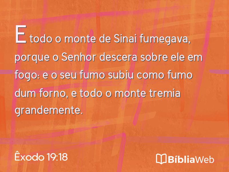 Êxodo 19:18 em imagem para compartilhar