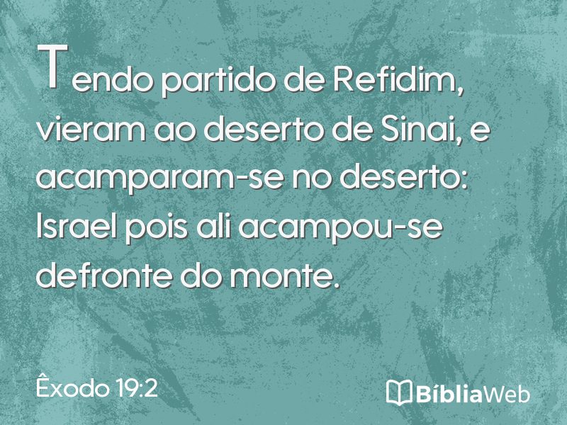 Êxodo 19:2 em imagem para compartilhar