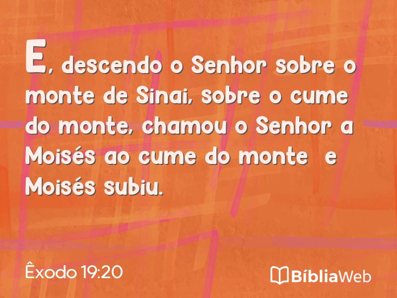 Êxodo 19:20 em imagem para compartilhar