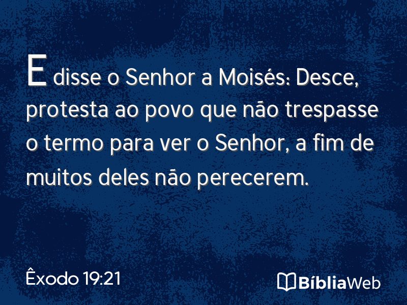 Êxodo 19:21 em imagem para compartilhar