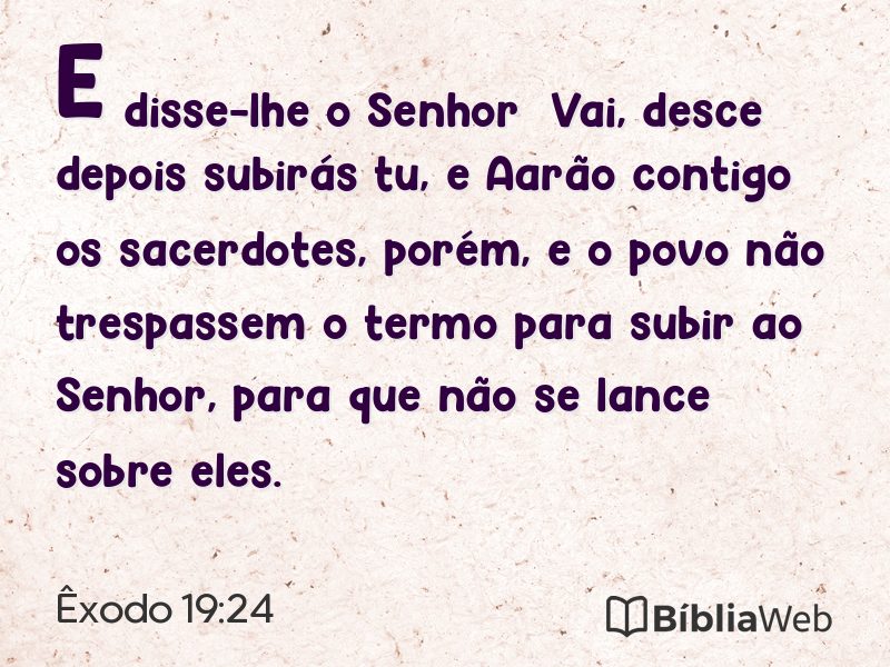Êxodo 19:24 em imagem para compartilhar
