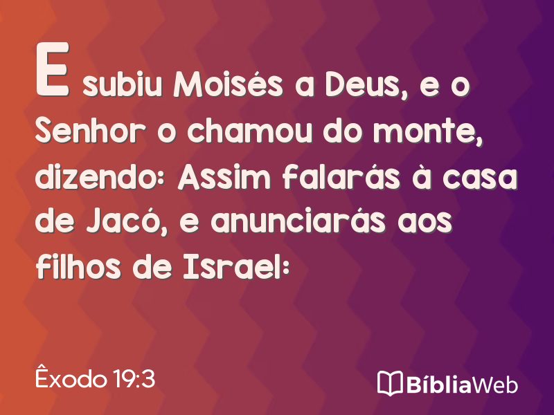 Êxodo 19:3 em imagem para compartilhar