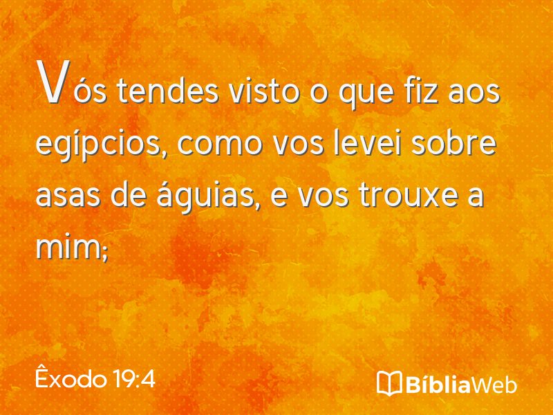 Êxodo 19:4 em imagem para compartilhar
