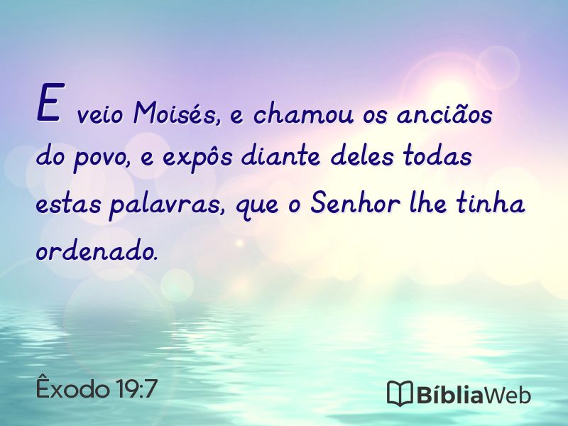 Êxodo 19:7 em imagem para compartilhar