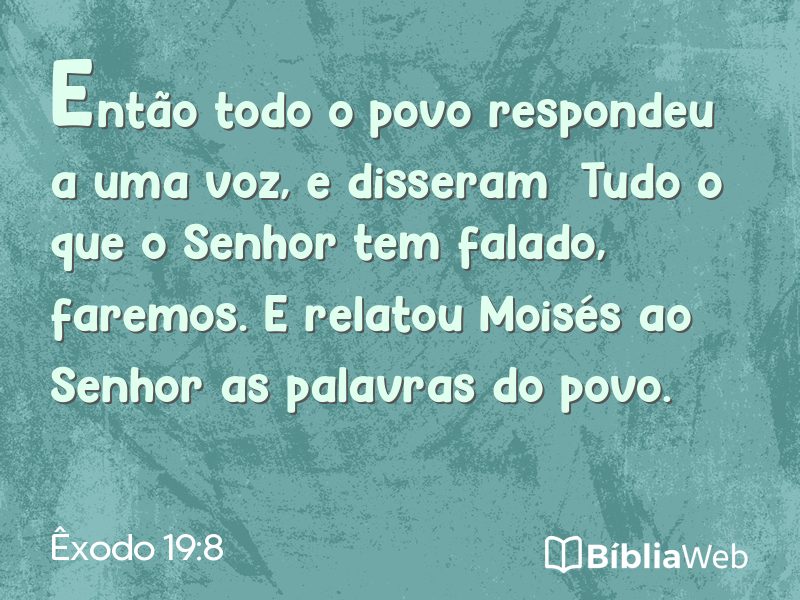 Êxodo 19:8 em imagem para compartilhar