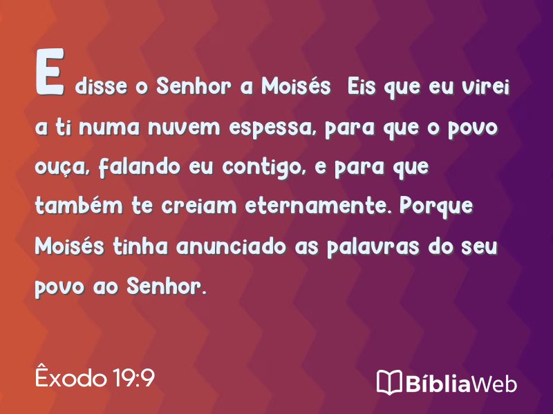 Êxodo 19:9 em imagem para compartilhar