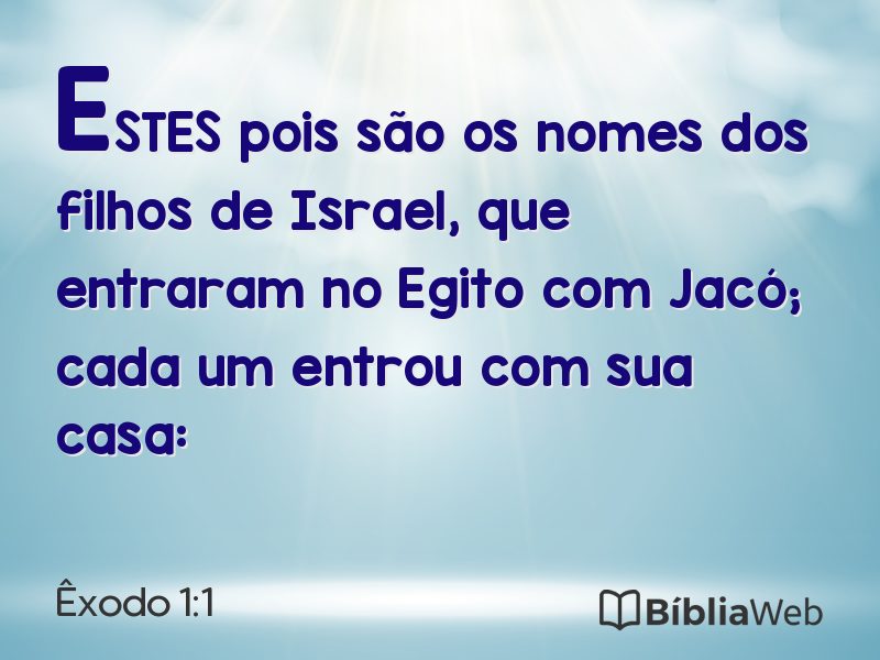 Êxodo 1:1 em imagem para compartilhar