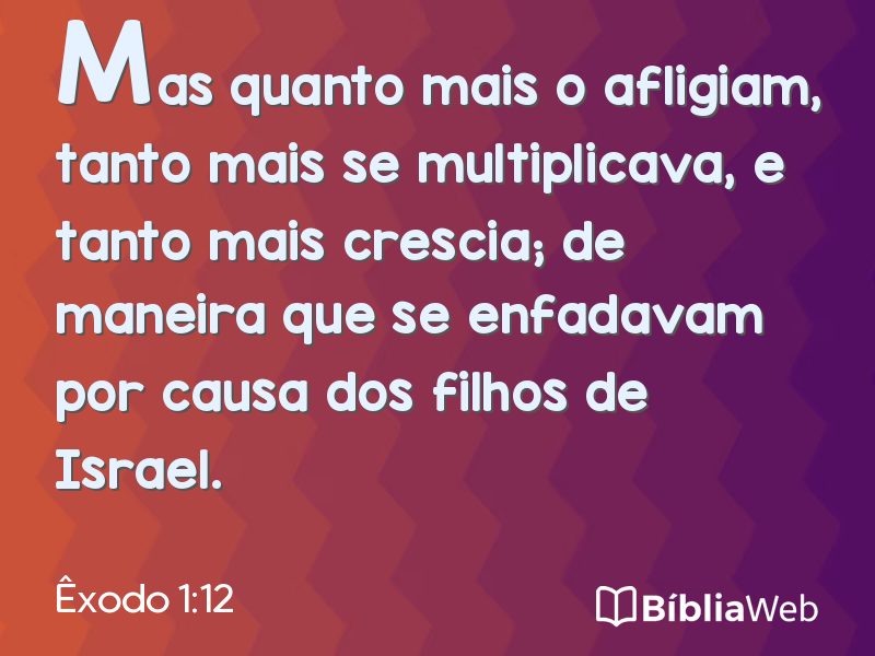 Êxodo 1:12 em imagem para compartilhar