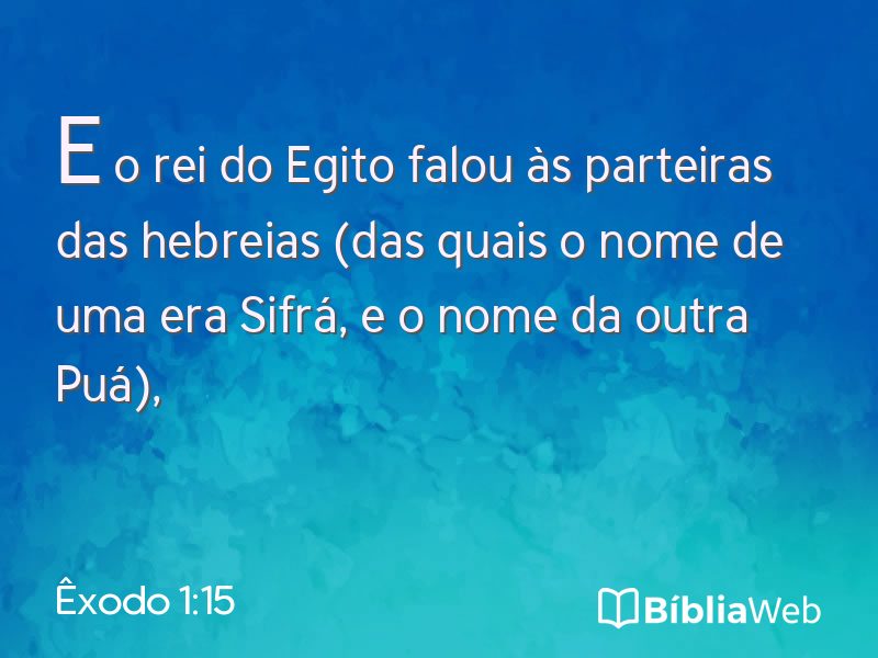 Êxodo 1:15 em imagem para compartilhar