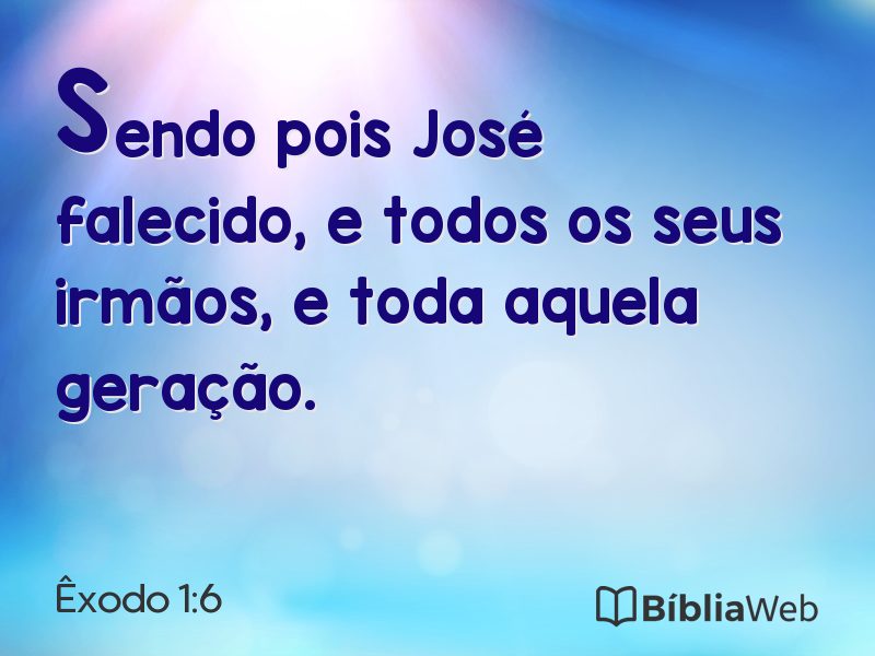 Êxodo 1:6 em imagem para compartilhar