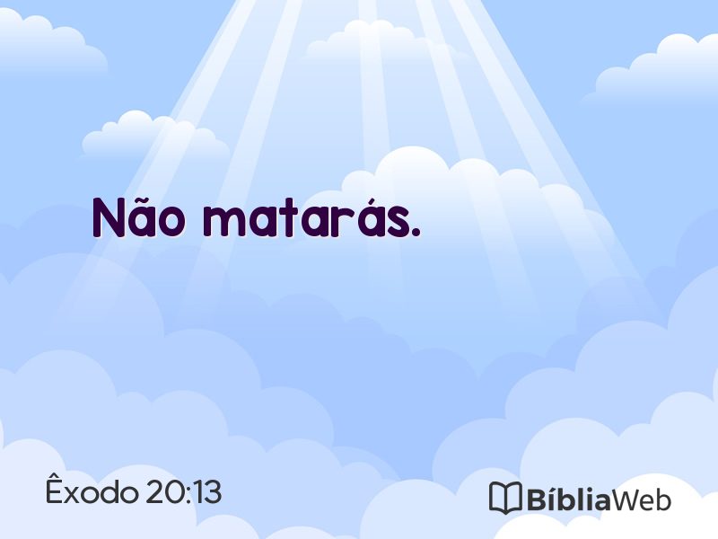 Êxodo 20:13 em imagem para compartilhar