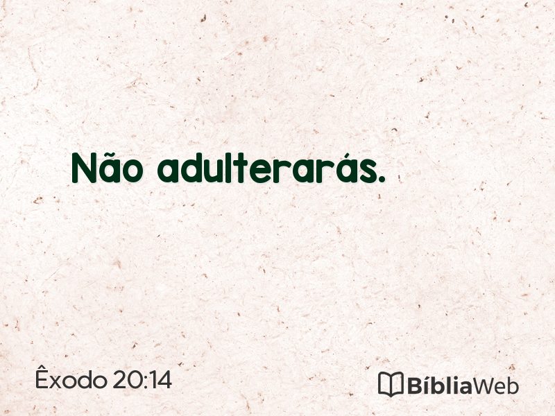 Êxodo 20:14 em imagem para compartilhar