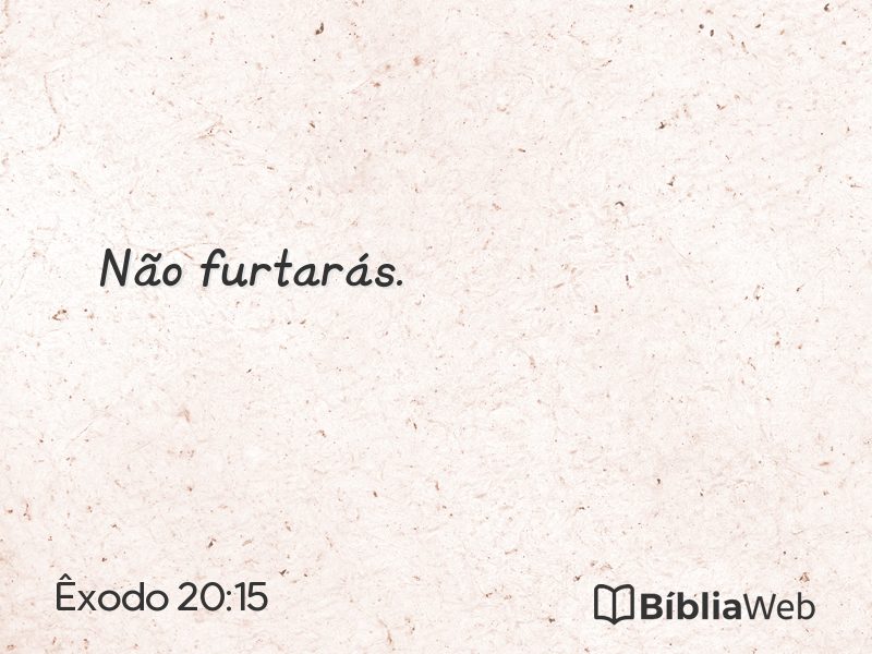 Êxodo 20:15 em imagem para compartilhar