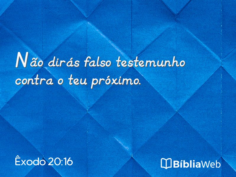 Êxodo 20:16 em imagem para compartilhar