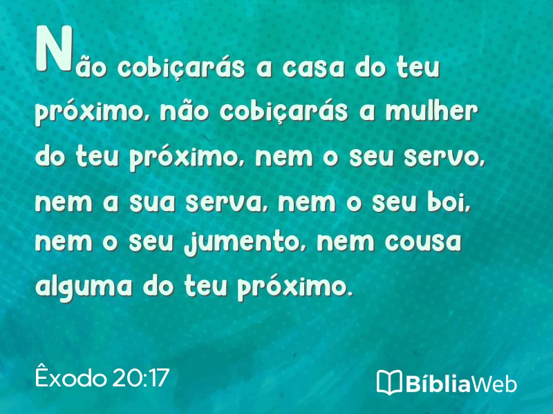 Êxodo 20:17 em imagem para compartilhar