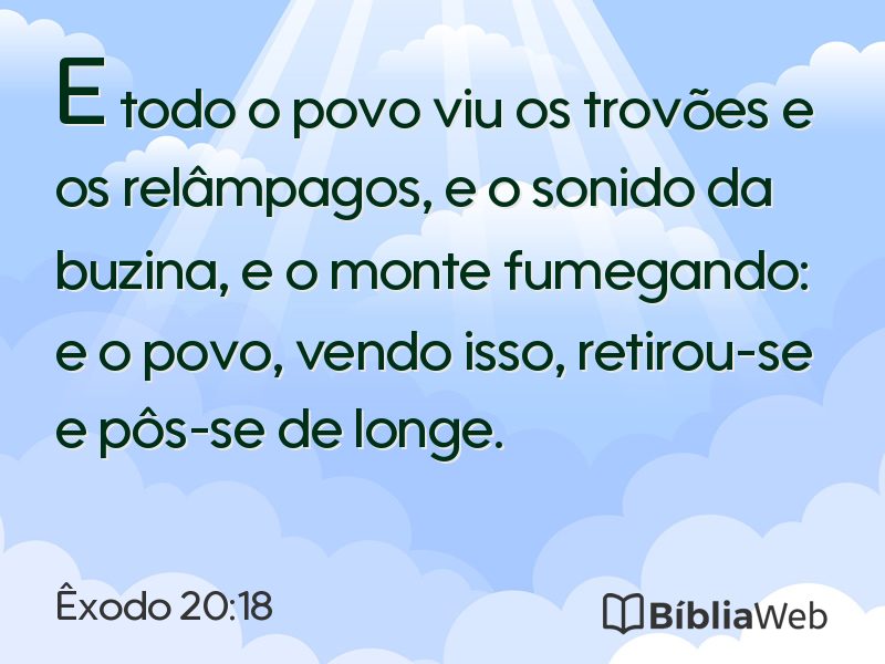 Êxodo 20:18 em imagem para compartilhar