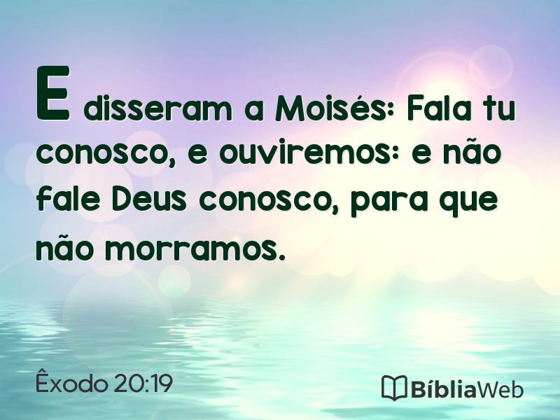 Êxodo 20:19 em imagem para compartilhar
