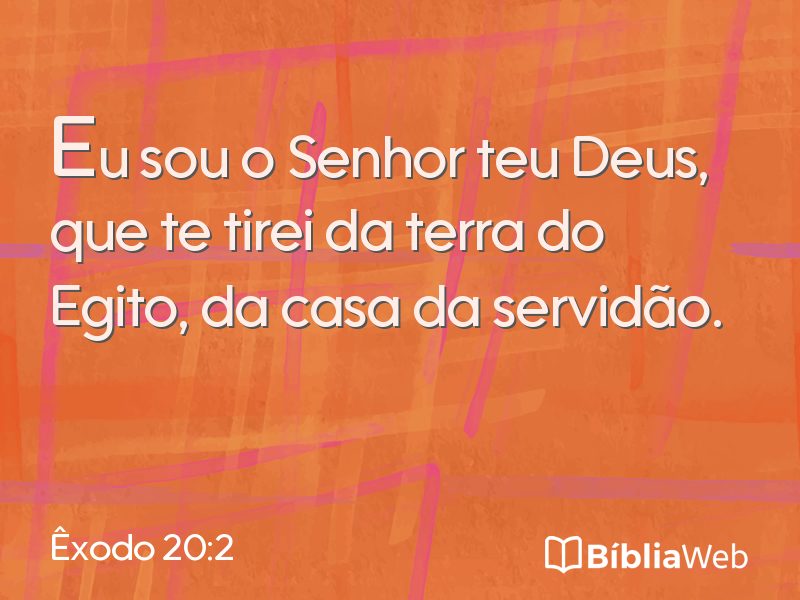 Êxodo 20:2 em imagem para compartilhar