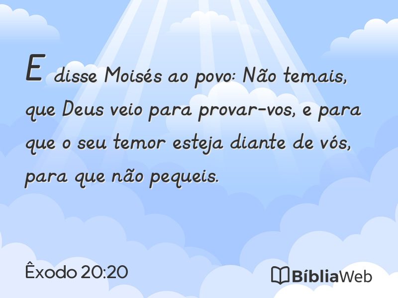 Êxodo 20:20 em imagem para compartilhar