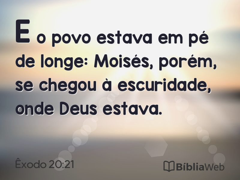 Êxodo 20:21 em imagem para compartilhar