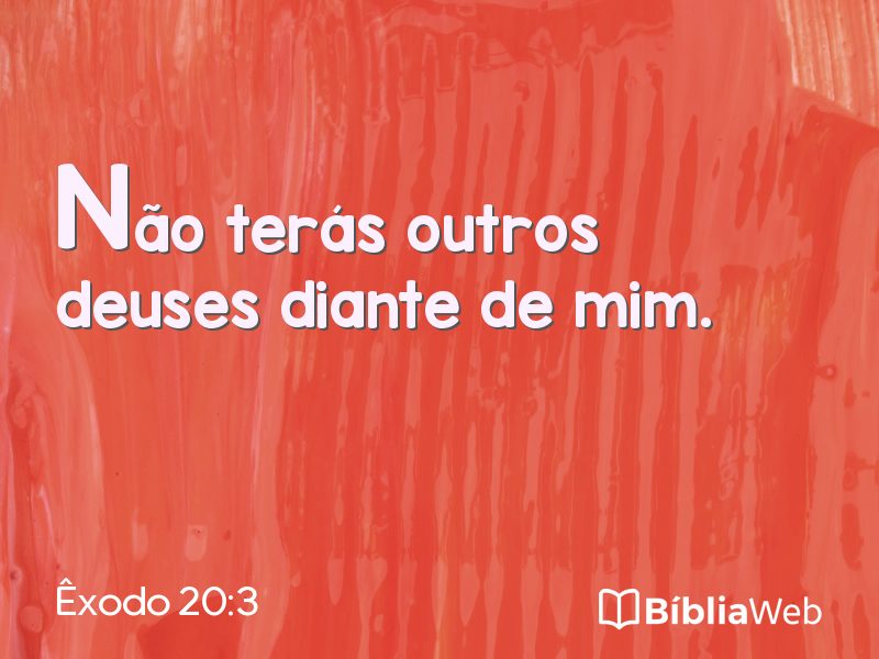 Êxodo 20:3 em imagem para compartilhar