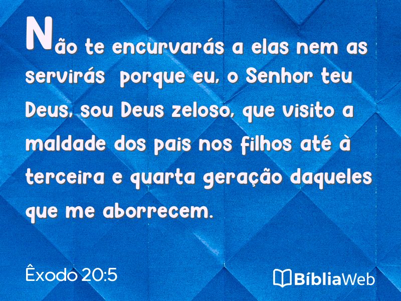 Êxodo 20:5 em imagem para compartilhar