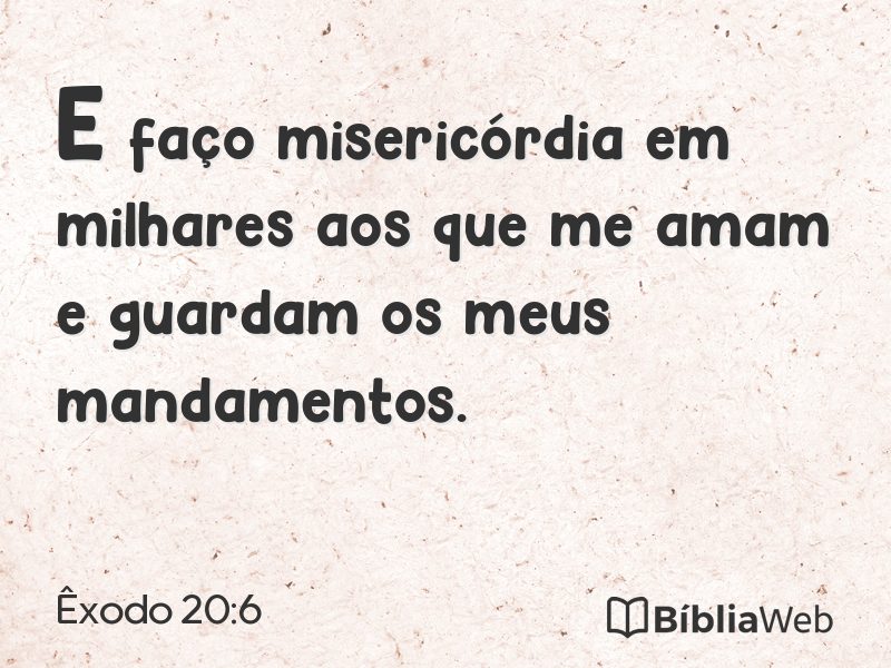 Êxodo 20:6 em imagem para compartilhar