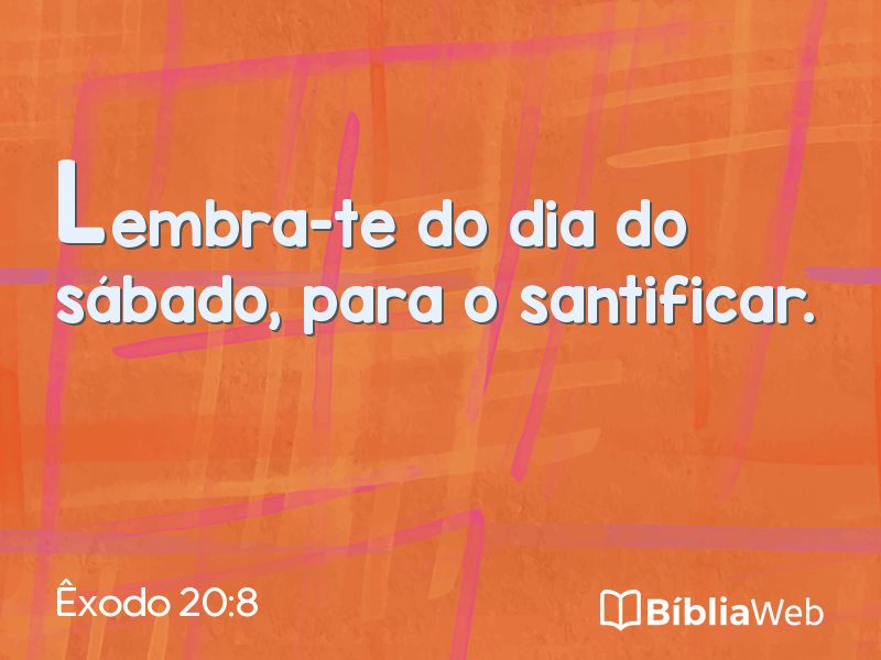 Êxodo 20:8 em imagem para compartilhar