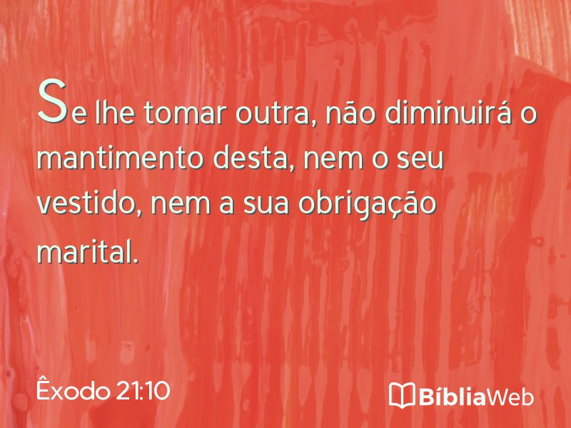 Êxodo 21:10 em imagem para compartilhar