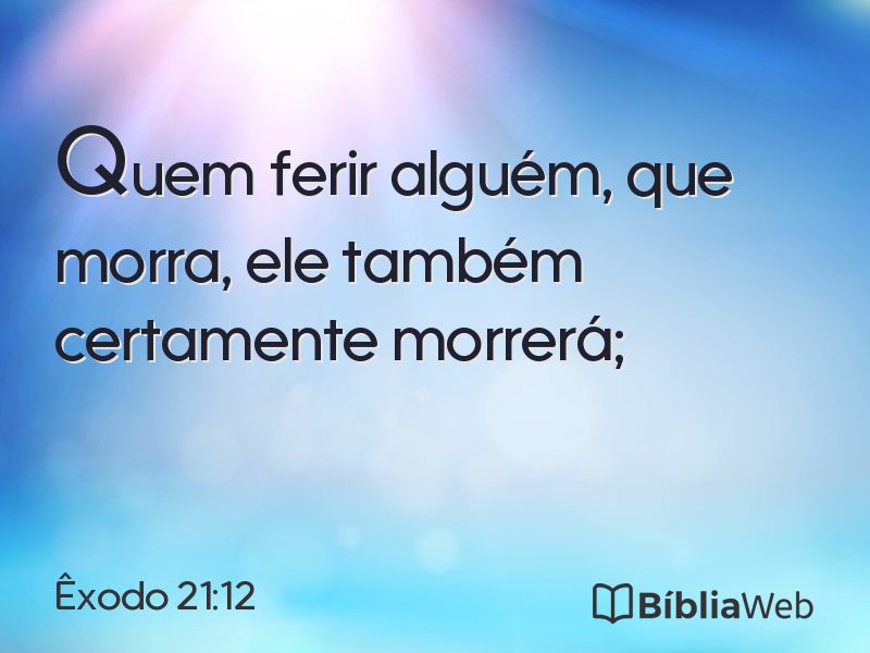 Êxodo 21:12 em imagem para compartilhar