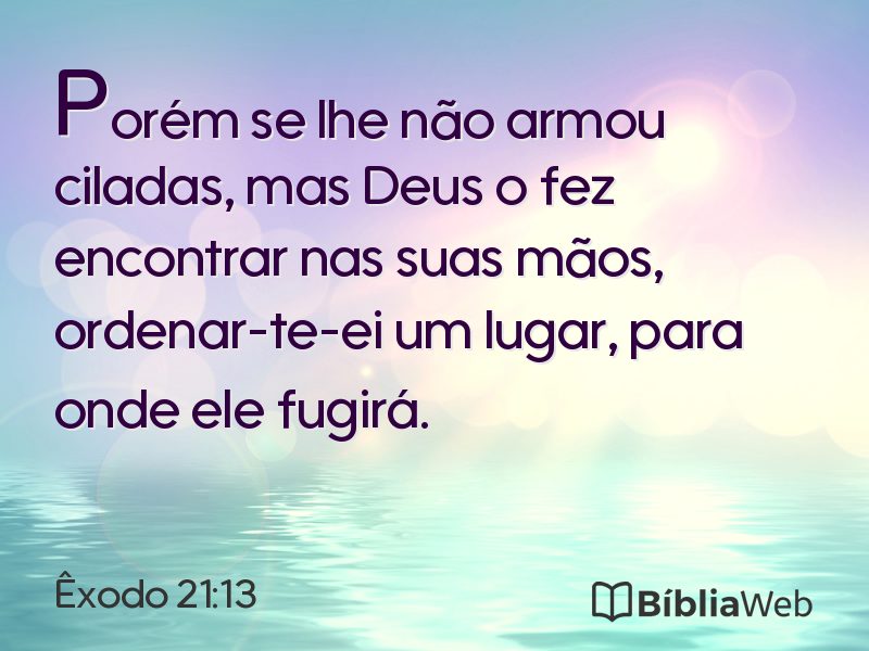 Êxodo 21:13 em imagem para compartilhar