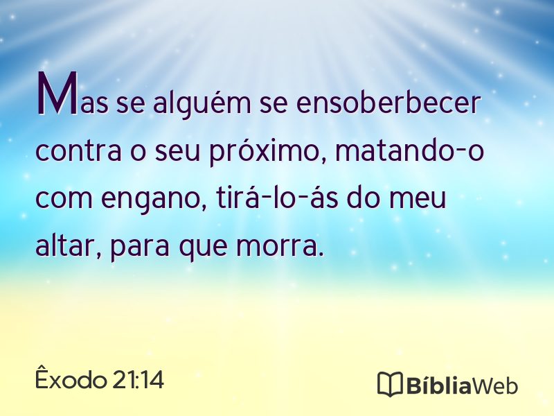 Êxodo 21:14 em imagem para compartilhar